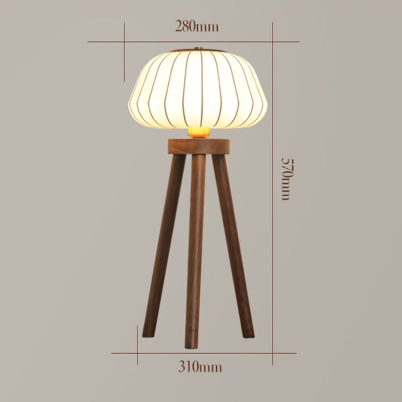 Black walnut table lamp retro personality living room bedroom floor lamp