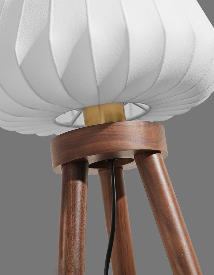 Black walnut table lamp retro personality living room bedroom floor lamp