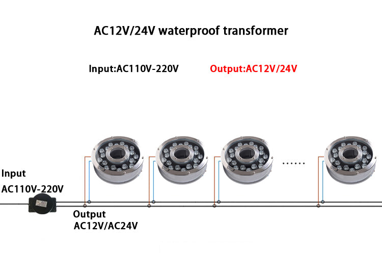 AC12V AC24V LED Waterproof Transformer Special Transformer Fountain light power supply