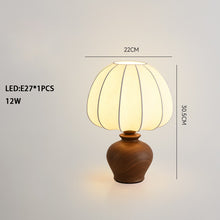 Load image into Gallery viewer, Vintage Ceramic Silk Study Lamp Walnut Color Decorative Atmosphere Lamp Table Lamp
