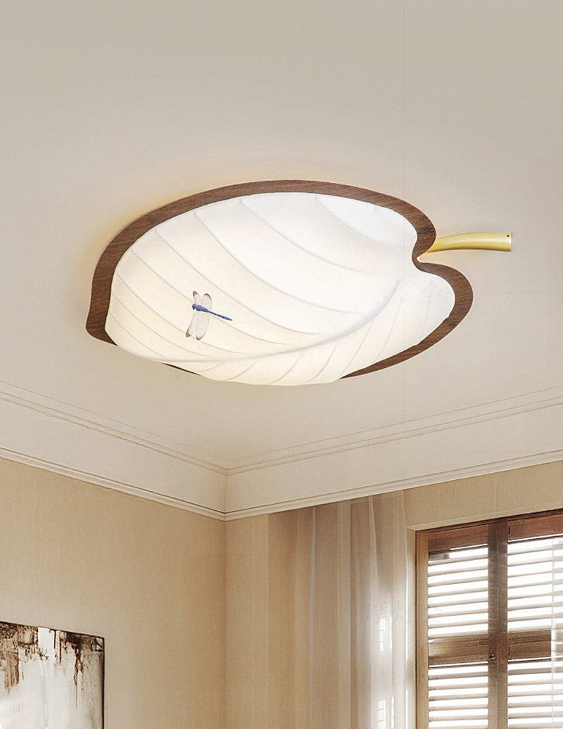 Bedroom lamp 2025 new ceiling lamp room main lamp creative leaf shape lamp