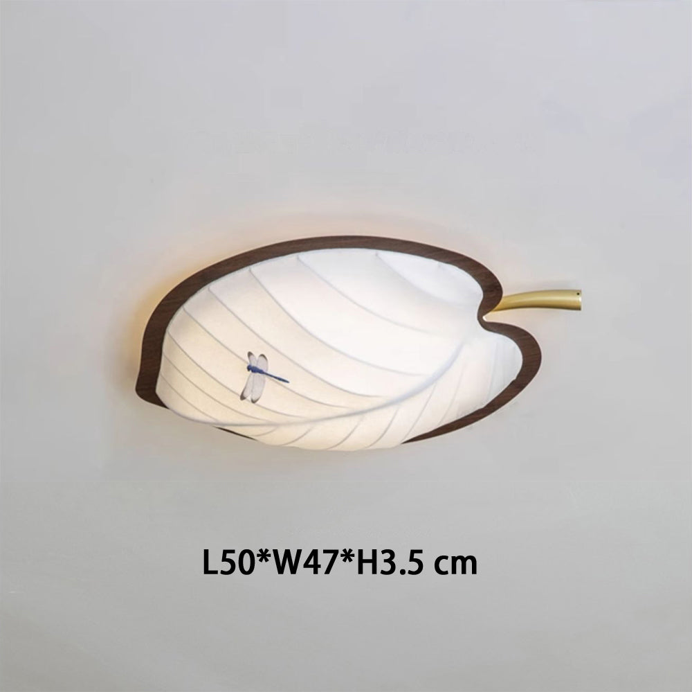 Bedroom lamp 2025 new ceiling lamp room main lamp creative leaf shape lamp