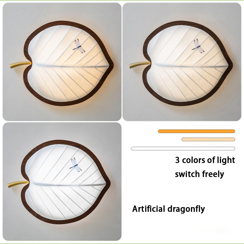 Bedroom lamp 2025 new ceiling lamp room main lamp creative leaf shape lamp