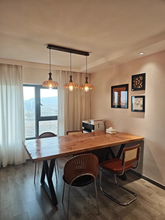 Load image into Gallery viewer, 3 Light Restaurant chandelier bar lamp hanging line lamp brown glass
