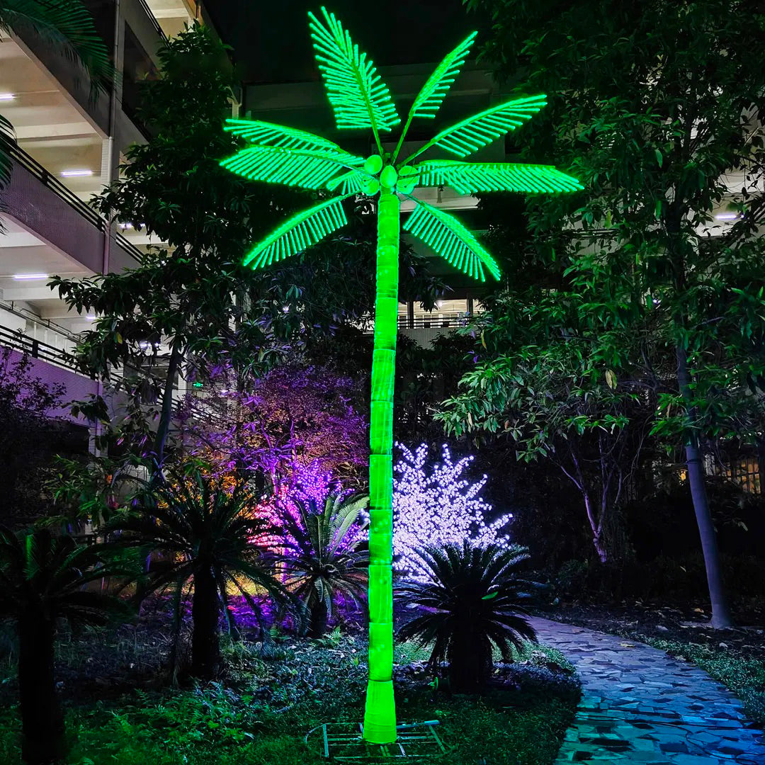 Multi-color LED palm tree lights