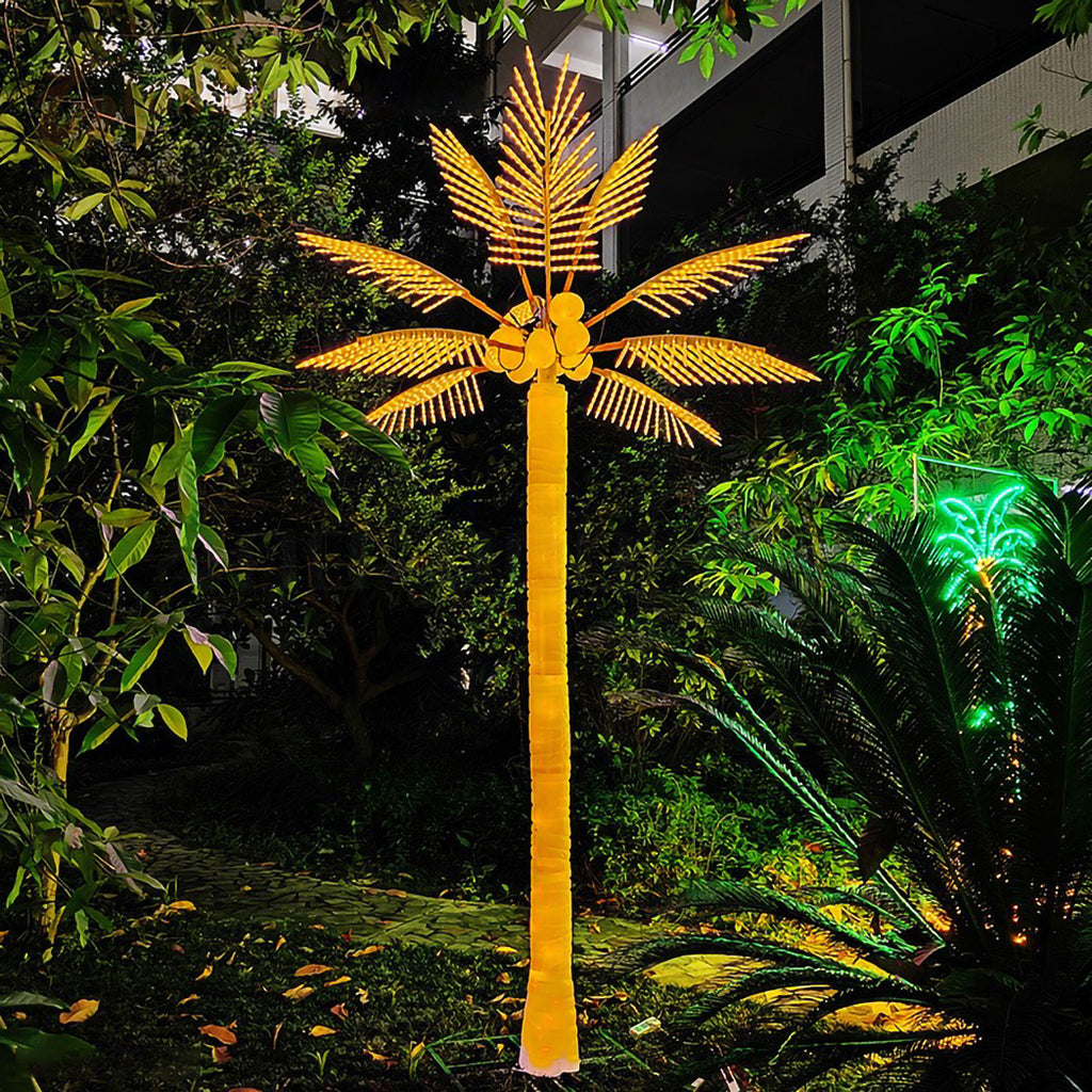 Glow-in-the-dark LED tree accents