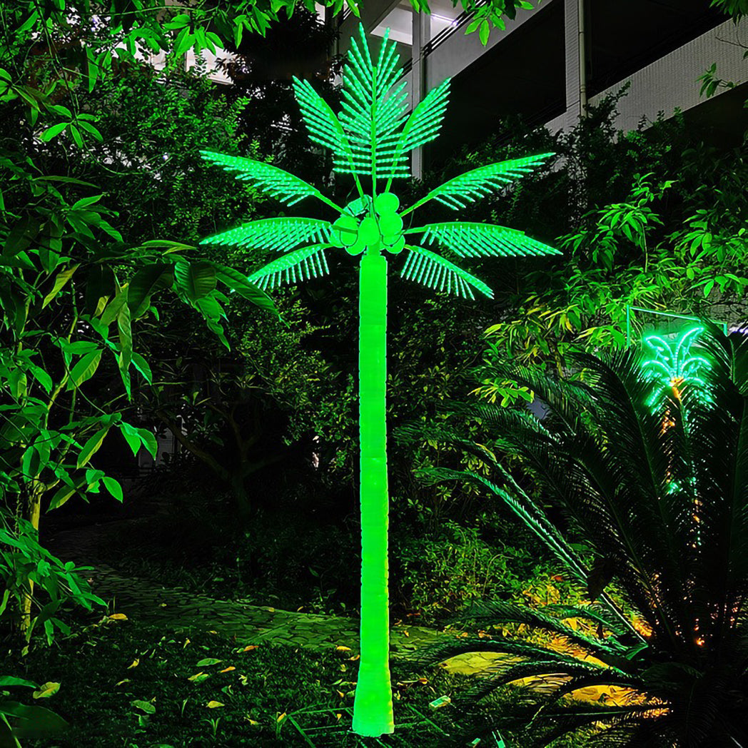 green LED palm tree lights