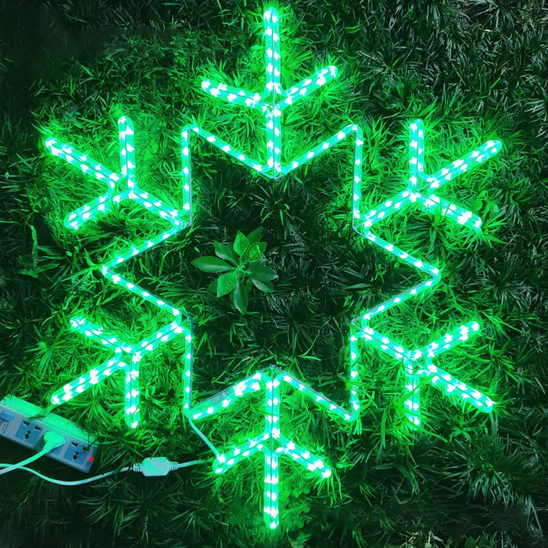 Multi-color high bright LED snowflake decorative light for commercial display