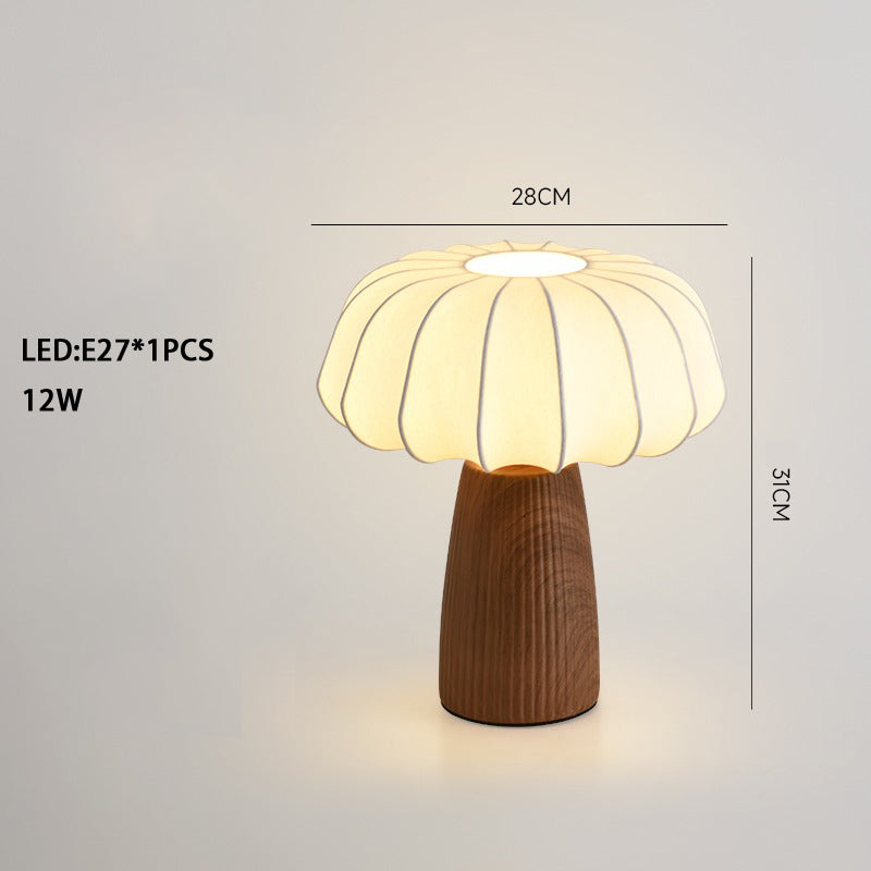 Creative pink ceramic table lamp warm bedroom bedside decoration night light