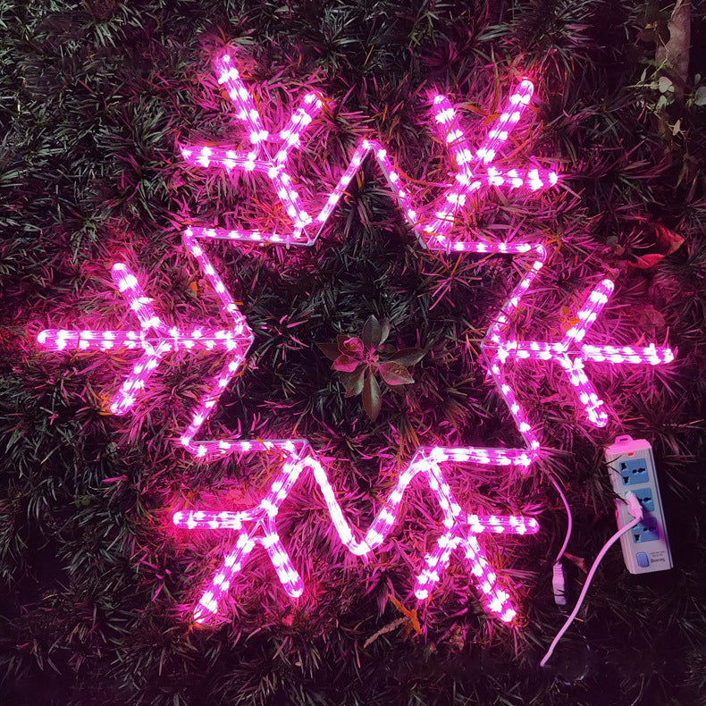 High bright LED snowflake motif light product detail for street decor