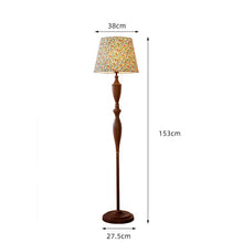 Load image into Gallery viewer, Pull cord switch vertical floor lamp French retro living room bedroom table lamp
