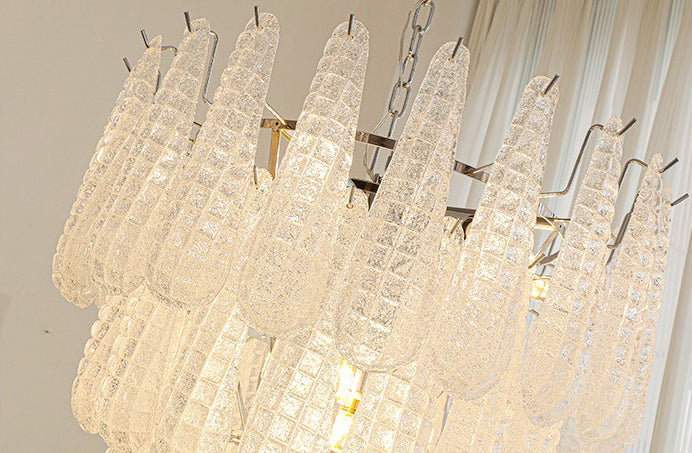 French design glass chandelier hanging lamps living room lamp