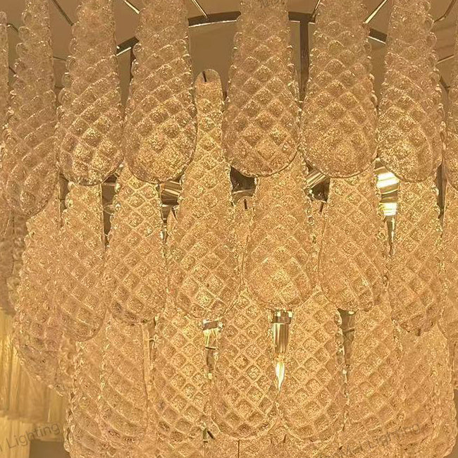 French design glass chandelier hanging lamps living room lamp