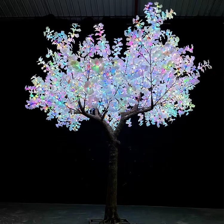 RGBW LED super high simulation ginkgo tree light 14ft