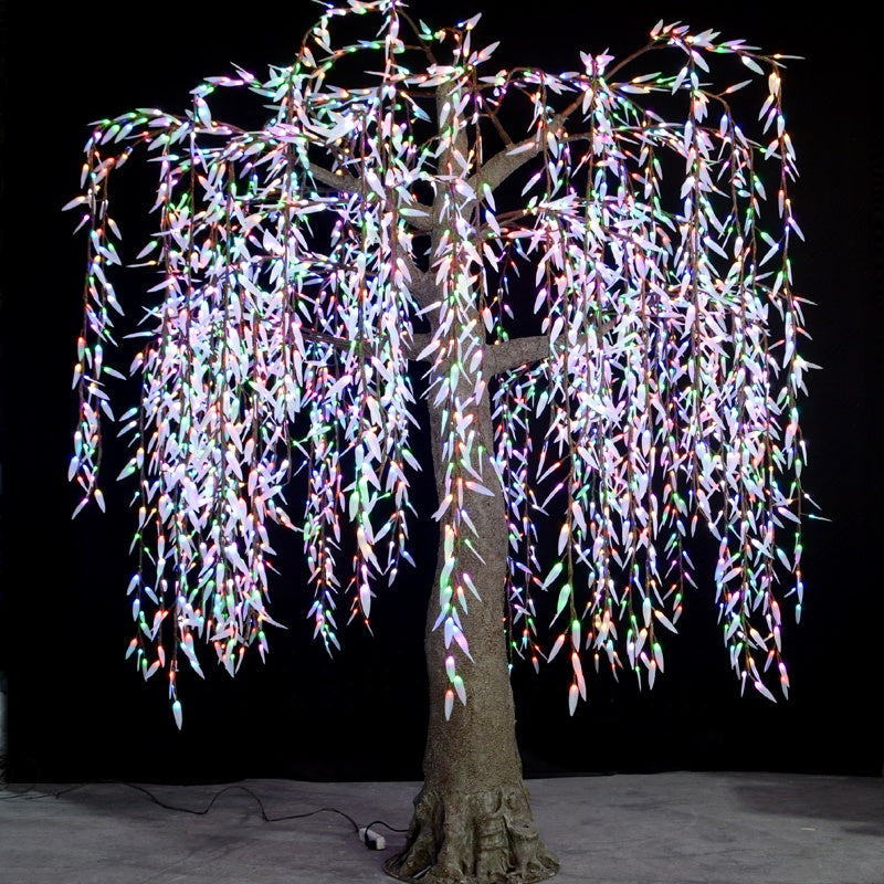 DMX512 smart controlled Multi color LED willow tree lights Height:3.5m(11.5ft)