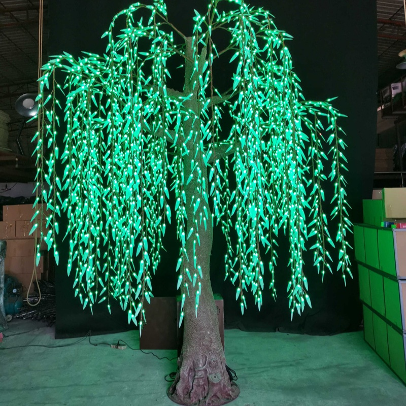 DMX512 smart controlled Multi color LED willow tree lights Height:3.5m(11.5ft)