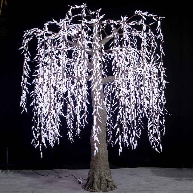 DMX512 smart controlled Multi color LED willow tree lights Height:3.5m(11.5ft)
