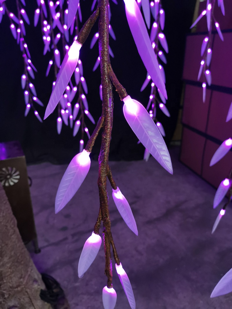 DMX512 smart controlled Multi color LED willow tree lights Height:3.5m(11.5ft)