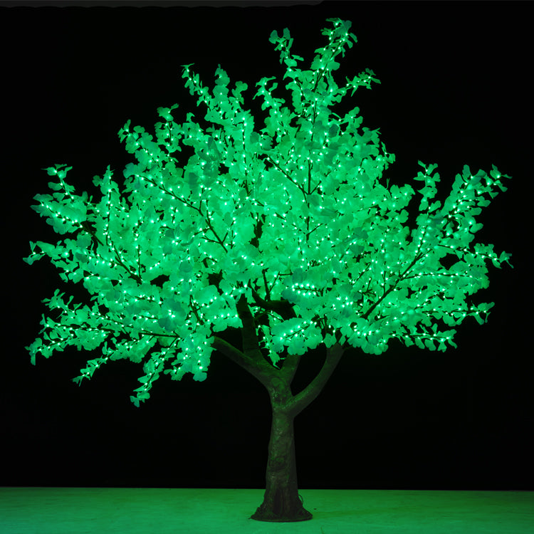 RGBW LED high simulation ginkgo tree light,Height: 3m(9.84ft)