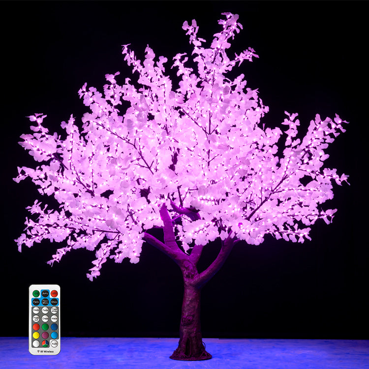 RGBW LED high simulation ginkgo tree light,Height: 3m(9.84ft)