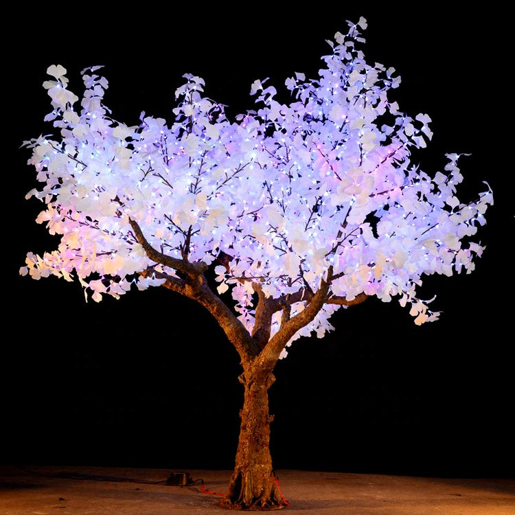 RGBW LED super high simulation ginkgo tree light,Height: 3.5m(11.5ft)