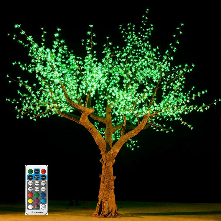 Luz LED RGBW de simulación súper alta de árbol de flores de cerezo, altura: 3,5 m (11,5 pies)