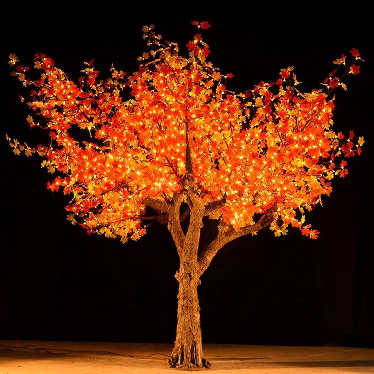 Large LED Maple Tree Display – customizable color and size, for commercial lighting projects