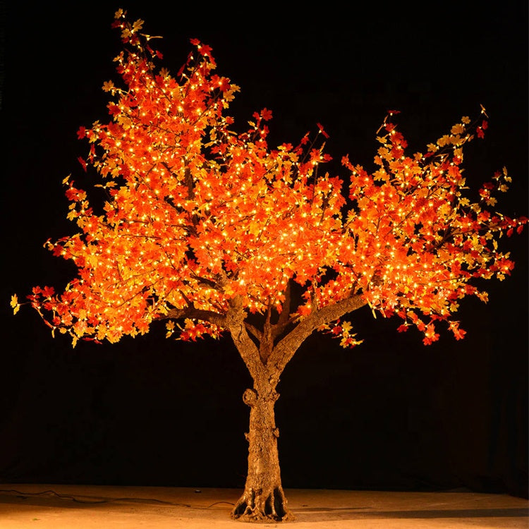 Large LED Maple Tree Display – customizable color and size, for hotel or restaurant entrance