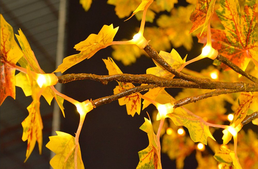 Tree Light Sensor LED high simulation maple leaf tree light,Height: 3m(9.84ft) – Green ...