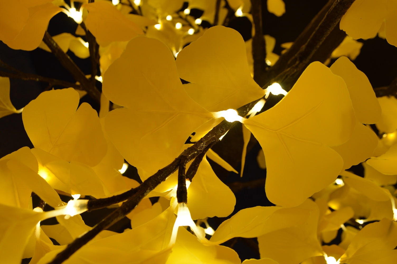 LED High simulation tree branch ginkgo lights