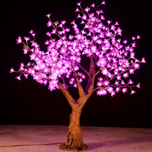 Cargar imagen en el visor de la galería, Luz LED RGB de alta simulación con forma de árbol de flores de cerezo, altura: 1,5 m (59 pulgadas)
