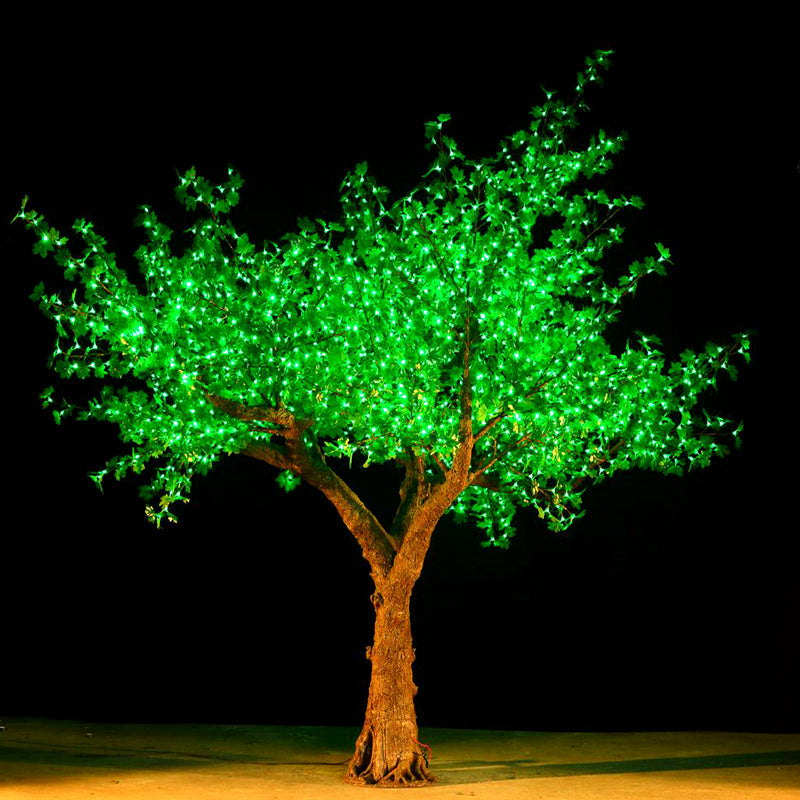 Large LED Maple Tree Display – RGB multicolor LED lighting, for nighttime photography backdrops