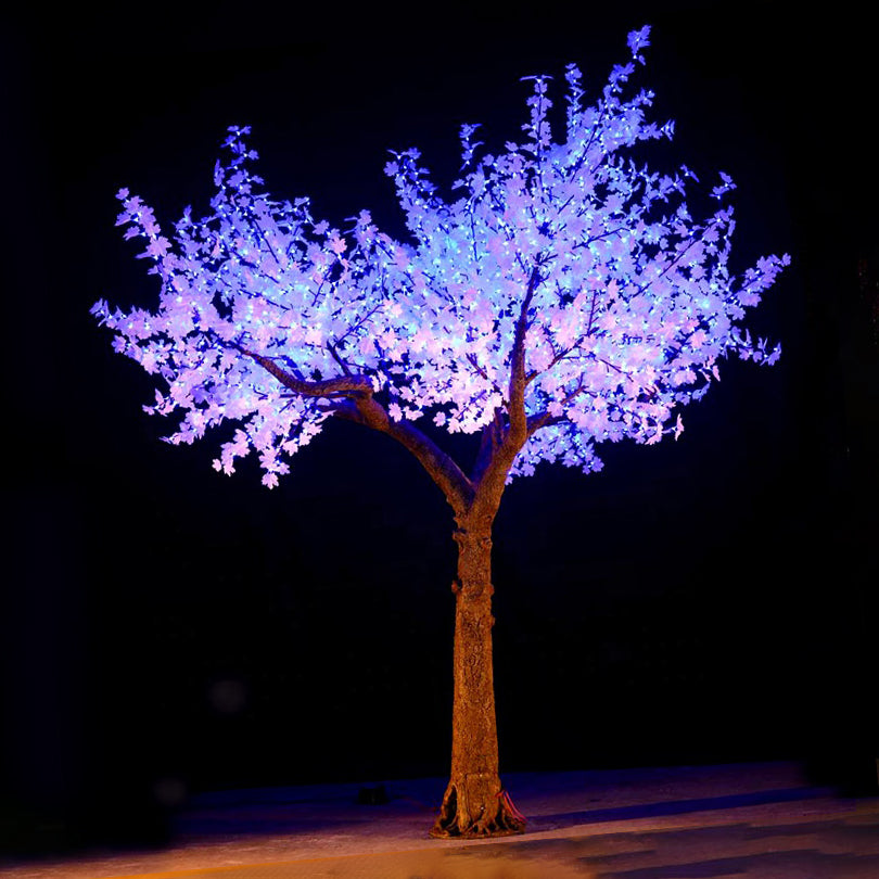 Large LED Maple Tree Display – realistic maple leaf petals, for wedding and event decoration from gtreelights.com