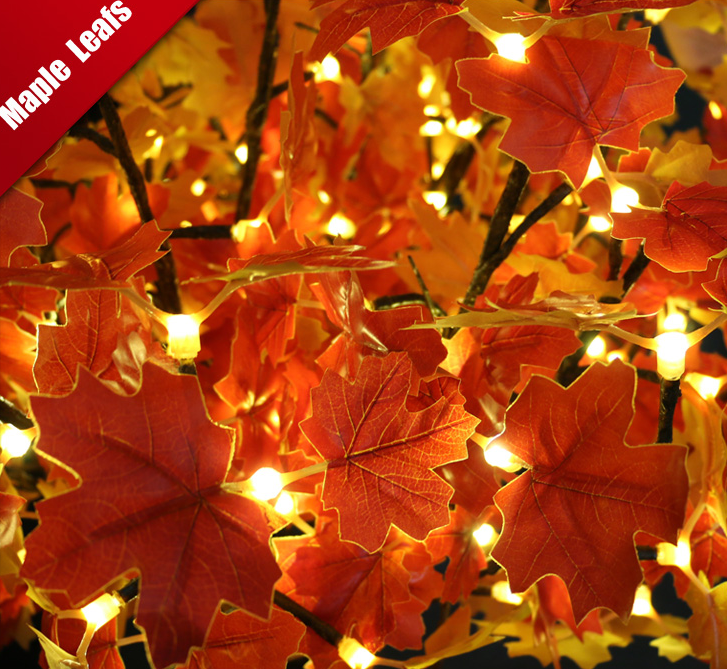 Simulation maple leaf for LED tree lights