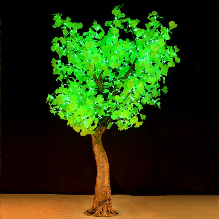 LED High Simulation ginkgo Tree lights Outdoor lighted trees,Height: 2m(6.56ft)