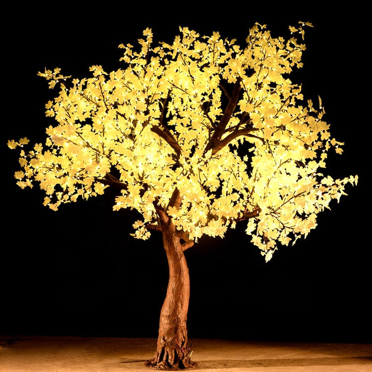 White LED high simulation maple leaf tree light,Height: 2.8m(9ft ...