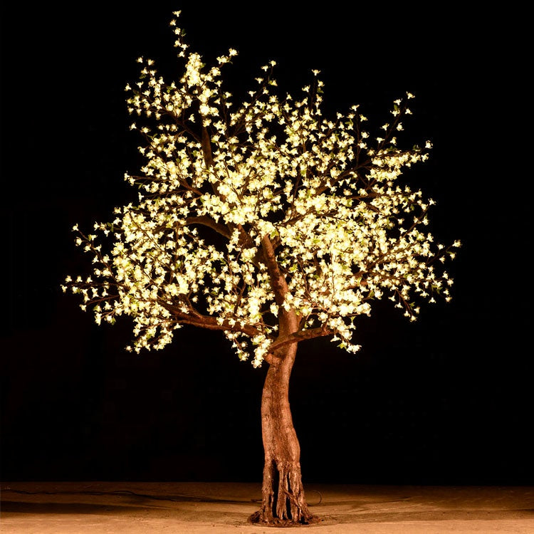 White LED high simulation Cherry blossoms tree light,Height: 2.8m(9ft)