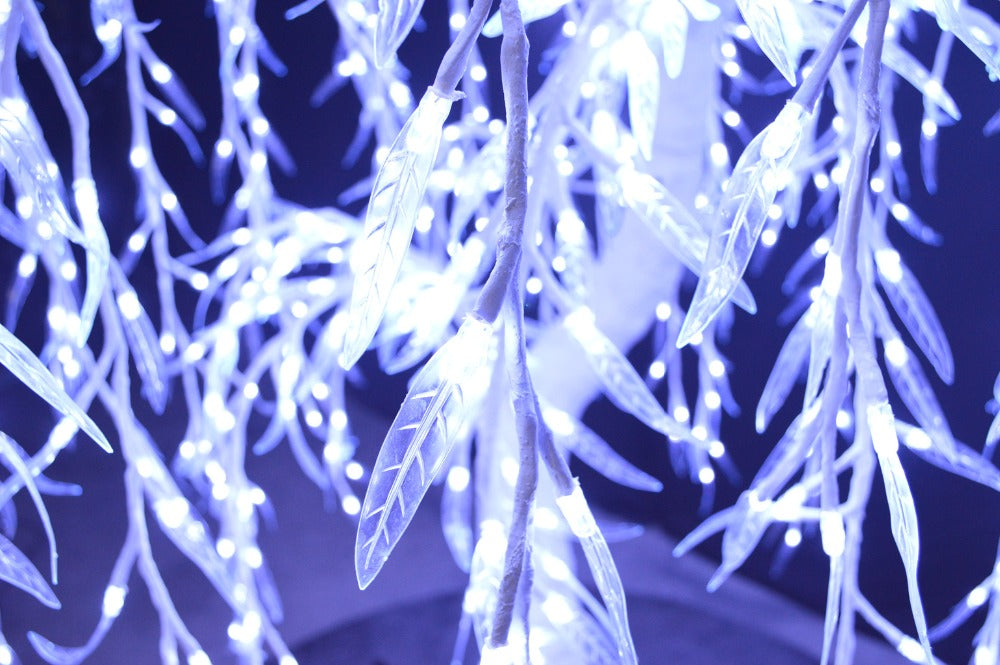White tree trunk LED high simulation weeping willow tree light,Height: 2m(6.56ft)
