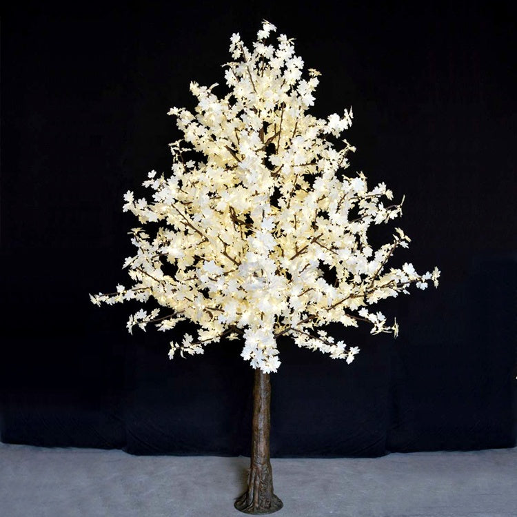 Outdoor LED Maple Tree Decoration – realistic maple leaf petals, for hotel or restaurant entrance