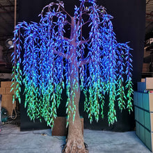 Load image into Gallery viewer, DMX512 smart controlled Multi color LED willow tree lights Height:3.5m(11.5ft)
