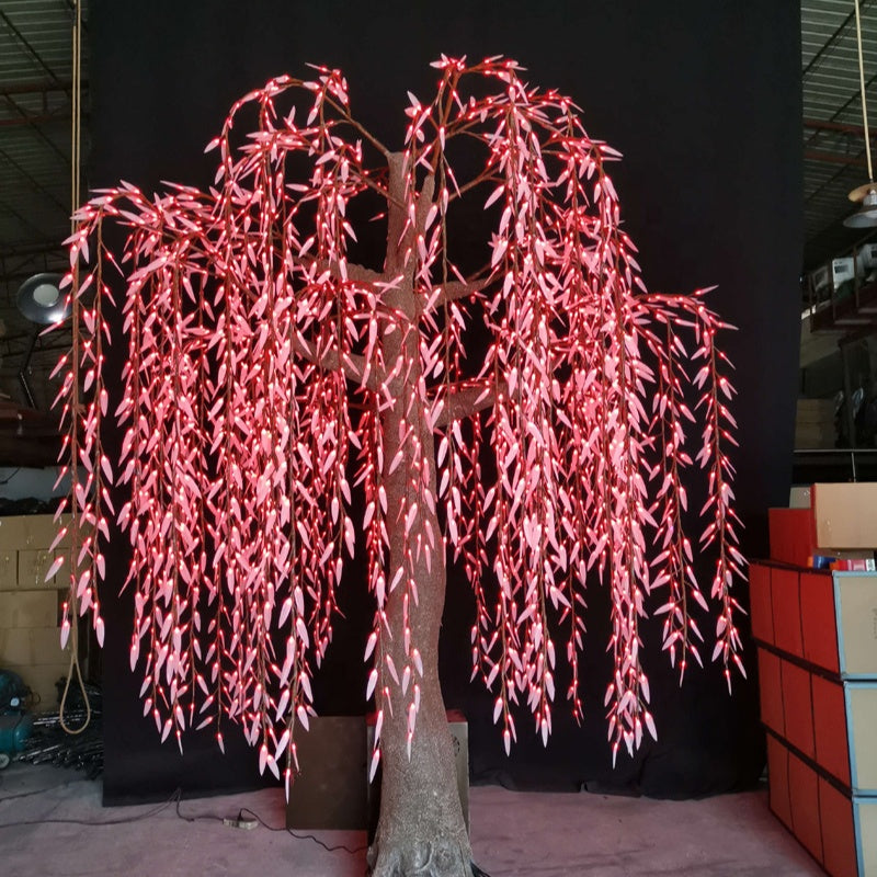 DMX512 smart controlled Multi color LED willow tree lights Height:3.5m(11.5ft)