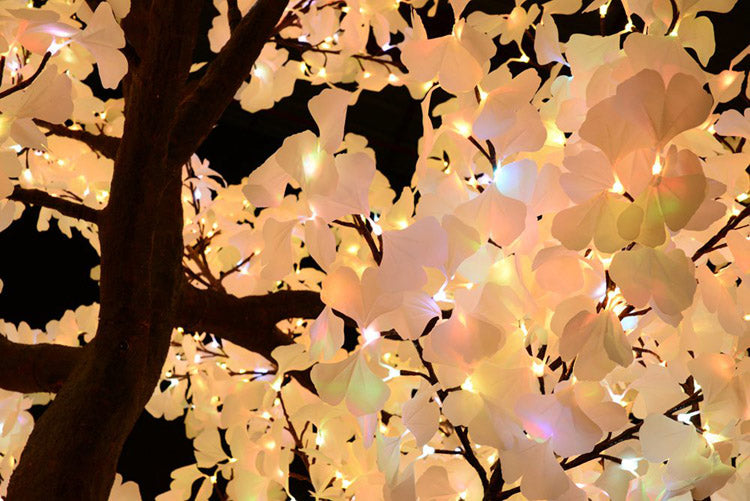 Outdoor artificial LED high Simulation Ginkgo Tree lights,Height: 3.5m(11.5ft)