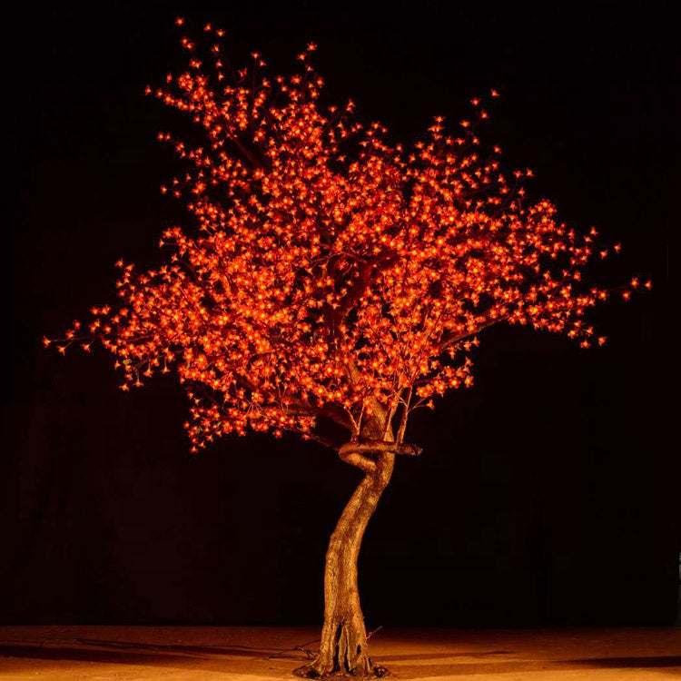 RGB Cherry Blossom Light Tree – durable PVC petals with bright glow, for nighttime photography backdrops from gtreelights.com