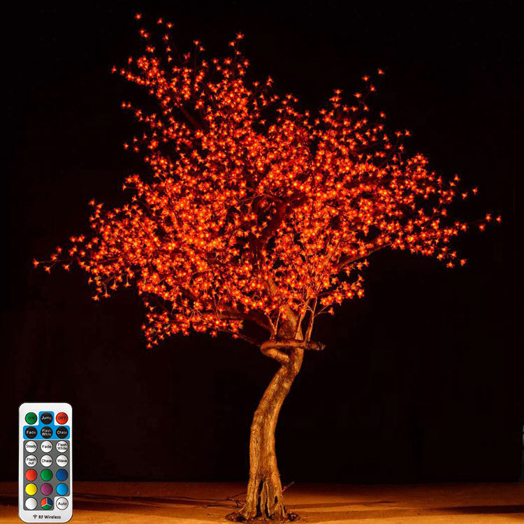 Smart LED tree lights 2025  blossom detail, realistic petals, pink blossoms

