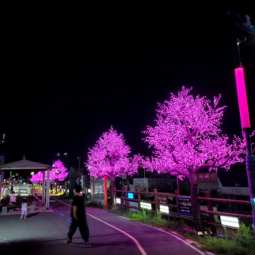 Outdoor LED Cherry Tree Decoration – ideal for commercial decoration projects, for wedding decoration from gtreelights.com