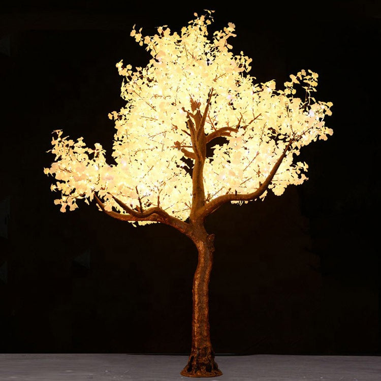 RGBW LED high simulation ginkgo tree light,Height: 4.5m(14.76ft)