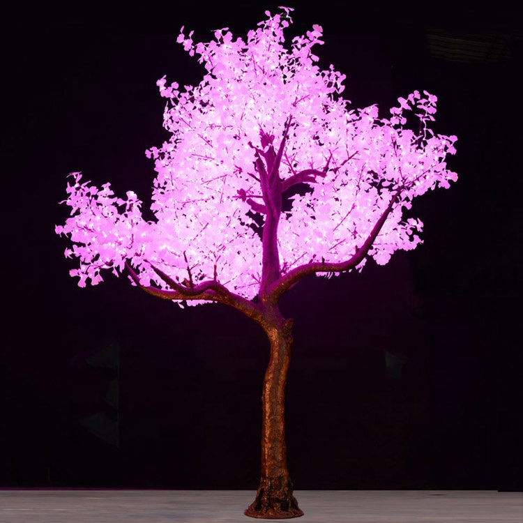 RGBW LED high simulation ginkgo tree light,Height: 4.5m(14.76ft)