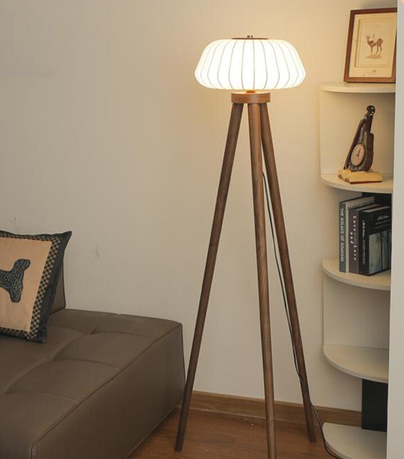 Black walnut retro personality living room bedroom floor lamp
