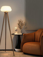 Load image into Gallery viewer, Black walnut retro personality living room bedroom floor lamp
