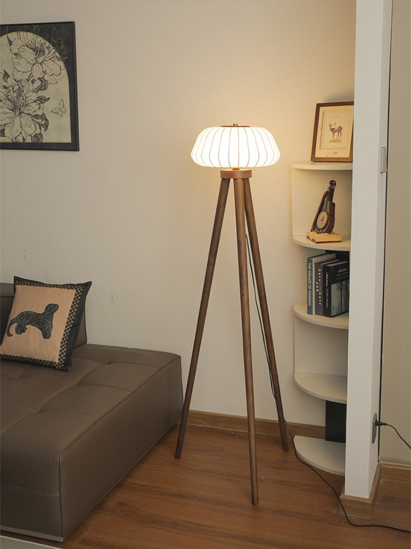 Black walnut retro personality living room bedroom floor lamp